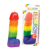 Pecker Party Candle Rainbow - Fun Penis Candle Willy Willie Adult