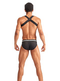 Mister B Urban Club harness X-back Striped Grey