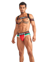 Mister B Urban Club harness X-back Striped Red