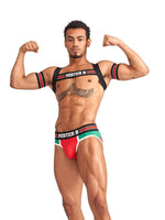 Mister B Urban Club harness X-back Striped Red