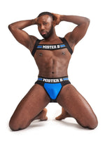 Mister B Urban Club harness X-back Striped Blue