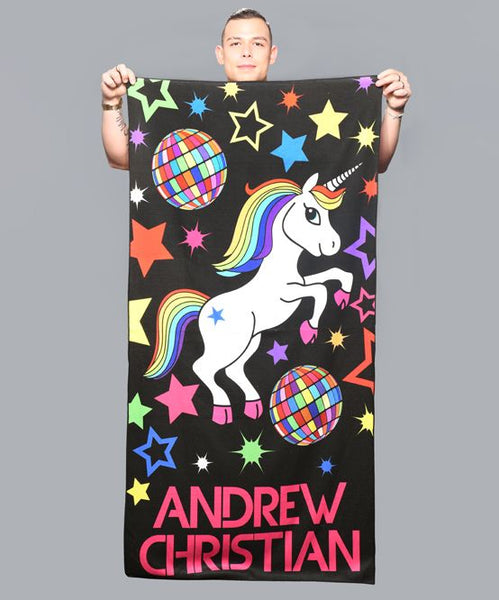 Disco Pride Unicorn Beach Towel