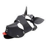 New Black Leather Dog Bdsm Mask Bondage Restraints Hood Slave Head Harness Fetish Flirting Sex Toys