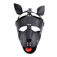 New Black Leather Dog Bdsm Mask Bondage Restraints Hood Slave Head Harness Fetish Flirting Sex Toys