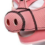 Pig Hood Gimp Mask Bondage BDSM Neoprene Dirty Animal Play Cosplay Pink UK