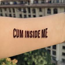 10 x Cum inside me - Cuckold Temporary Tattoo Fetish for Hotwife