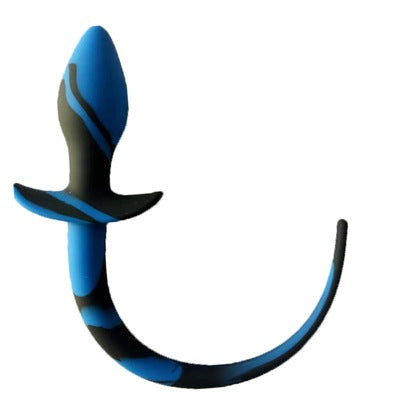 Pup dog tail butt plug - Blue