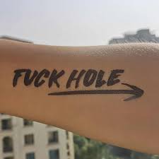 10 x Fuck hole - Cuckold Temporary Tattoo Fetish for Hotwife cuckold