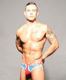 Andrew Christian Almost Naked Retro Net Brief Jock Red/Electric Blue