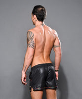 Pride Active Swim Shorts w/ Rainbow Charm Black.