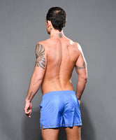 Pride Active Swim Shorts w/ Rainbow Charm Electric Blue.