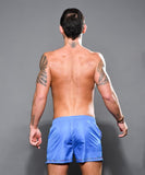Pride Active Swim Shorts w/ Rainbow Charm Electric Blue.