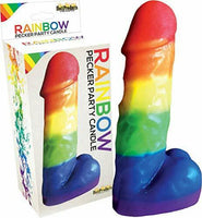 Pecker Party Candle Rainbow - Fun Penis Candle Willy Willie Adult